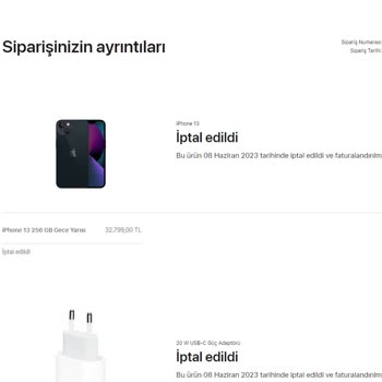 Apple Store Online Sipariş (izinsiz İptal)