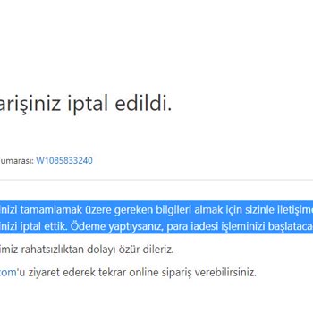 Apple Store Online Sipariş (izinsiz İptal)