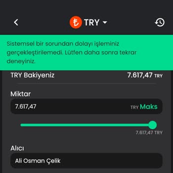 Bitay Çekim İşleminde Sorun Yaşıyorum