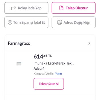 Pazarama Ve Farmagross Sipariş Sorunu