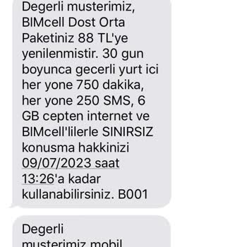 Cep Tel Tarife Bimcell Sorunu