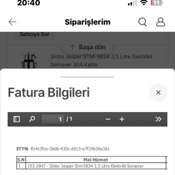 Sinbo Çaydanlık Paslandı Yenisi Verilmesini İstiyorum