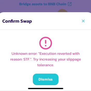 Pancakeswap Swap Hatası Veriyor