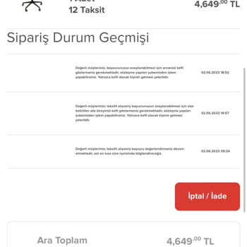Evkur Online'dan Koltuk Satın Aldım, Fakat Onay Süreci Bitmiyor