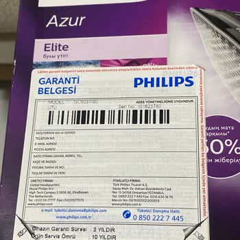 Philips Ev Aletleri Azur Elite Ütüde Beyin Arızası
