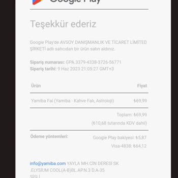 YAMİBA'DA Parayı Çekmesine Rağmen Falım Gönderilmedi