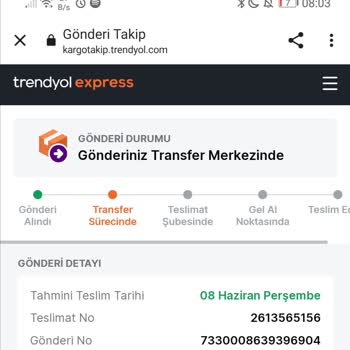 Trendyol Express Kargom 1 Haftadır Transfer Sürecinde