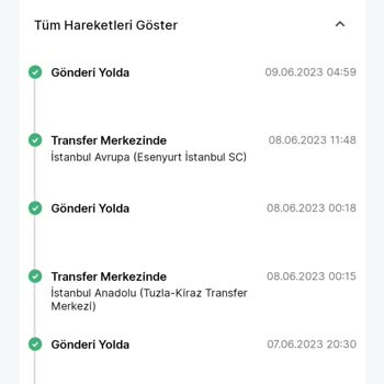 Trendyol Express Kargom 1 Haftadır Transfer Sürecinde