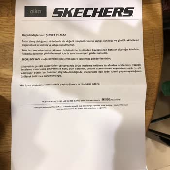 Skechers Kalitesiz Ürün Müşteri Memnuniyetsizliği