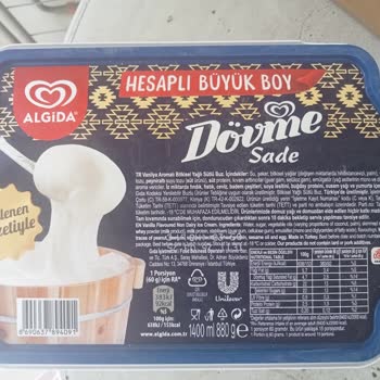 Algida Dövme Dondurma Bozuk Acı Kimyasal Bir Tat