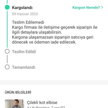 Dikili Şubesi MNG Kargo Ürün Teslim Edilmedi.