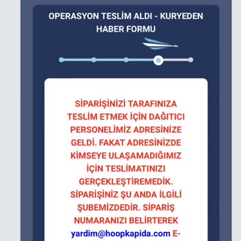 Hoopkapıda Siparişim Gelmiyor Müşteri Temsilcisine Ulaşamıyorum
