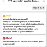 PTT Bank PTT Üzerinden Para Çekme Talimat Verilmiştir Hatası