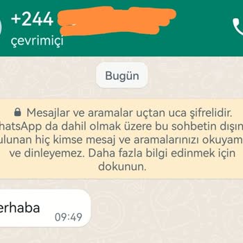 WhatsApp Yabancı İşletme Hesabından Gelen Mesaj