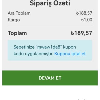 Pirge De İndirim Kodu Uygulanmadı