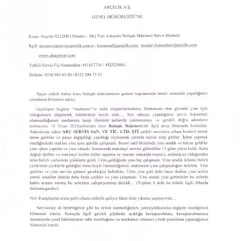 Arçelik 9252 Mı Yarı Ankastre Bulaşık Makinesi