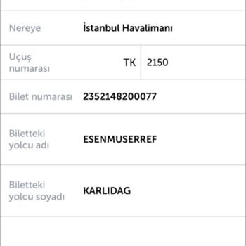THY Turkish Airlines Overbook Telefi Etmiyor