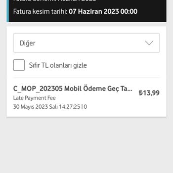 Vodafone C Mop Sigorta Fazladan Kesinti