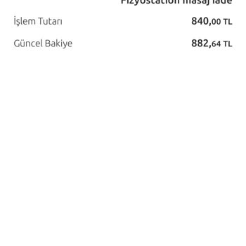 Fizyostation Ücret İadesini Eksik Gerçekleştirmesi