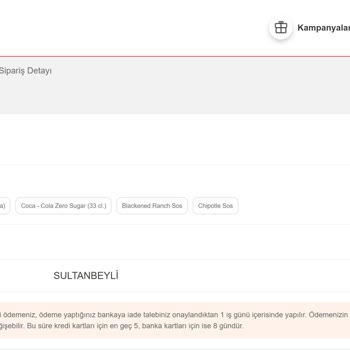 Tıkla Gelsin Popeyes Keyfi Sipariş İptali Yaptı Ve Para İadesi Yapmadı
