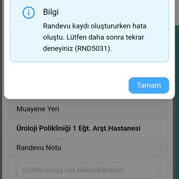 MHRS (Merkezi Hekim Randevu Sistemi) Randevu Alamıyorum Hiçbir Şekilde