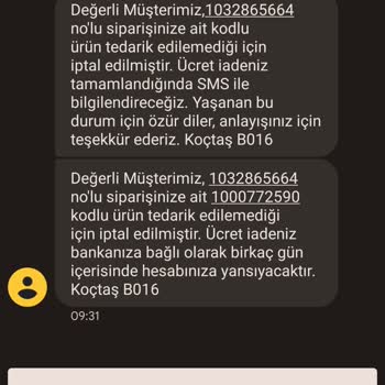 Koçtaş Online Ve Mağaza Arası ANLAŞMAZLIK-MAĞDURİYET
