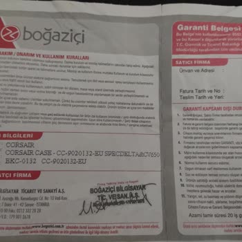 Sinerji Bilgisayar Garantili Olan PC Kasasını Tamir Etmiyor