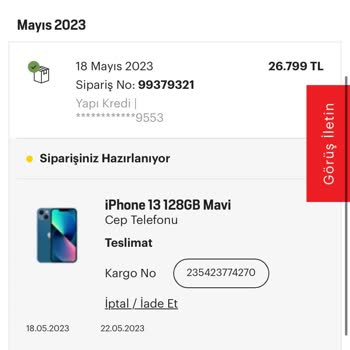 Arçelik Teslim Edilmeyen Ürün