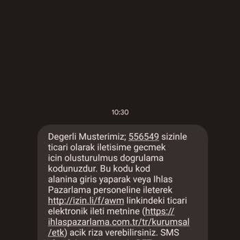 İhlas Ev Aletleri Anlamsız Gelen SMS