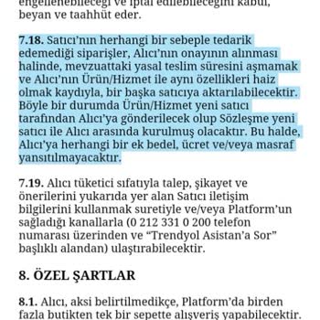 Trendyol Stok Olmayan Ürünleri Sözleşmeye Göre Tedarik Edip Göndermeli