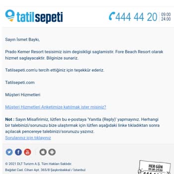 Fore Resort & Spa Otel İn Daha Önceki Rezervasyonları Kabul Etmemesi