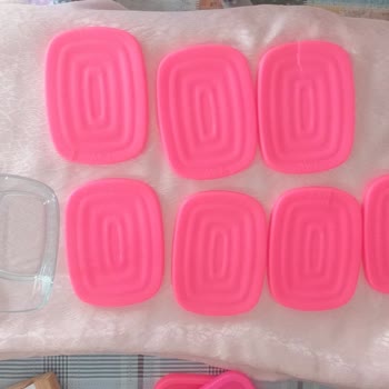 Lav Dikdörtgen Cam Pembe Kapaklı Kahvaltılık Kabı