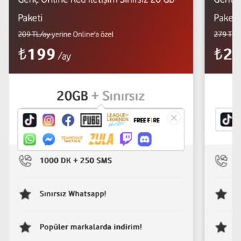 Vodafone Yanlış Paket Tanımlama