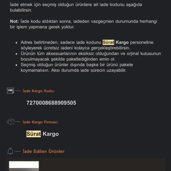 Sürat Kargo İzmir Manavkuyu Şubesi Kargomu Adresimden Almıyor