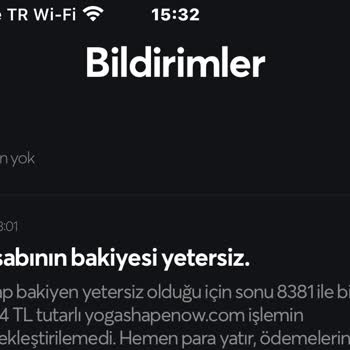 YogaShapeNow Haberim Olmayan Abonelik İptal Edilsin