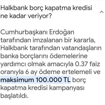 Halkbank Borç Kapatma Kredisi Vermiyor