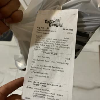 Cajun Corner Yemek Sepeti Para İadesi