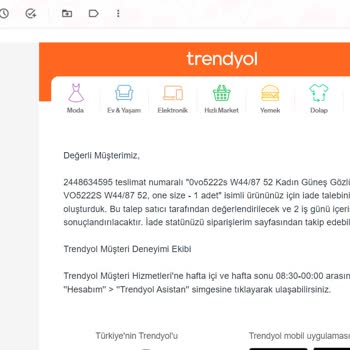 Vogue Trendyol 3 Aydır İademi Onaylamıyor, Ürün De Elimde Yok