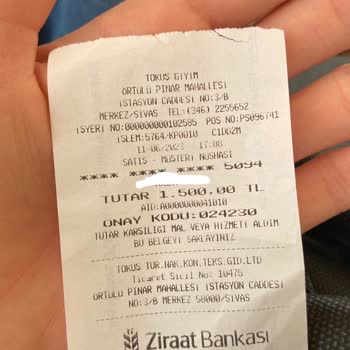 Tokuş Giyim (Sivas) Mağazası Değişim ve İade Yapmıyor