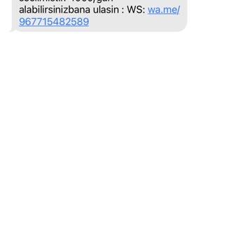 0850 545 48 12 Alakasız Ve Şüpheli Mesaj