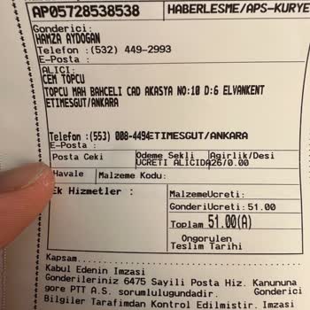 PTT Kargo'nun Evrakta Yaptığı Gecikme