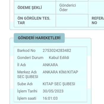 PTT Kargom 13 Gündür Etimesgut KİM Şubesinde Bekletiliyor.