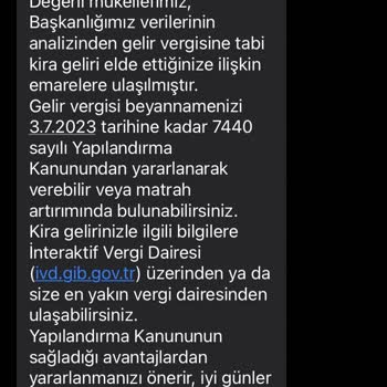 Gelir İdaresi Başkanlığı Anneannemin Kartını Kullanarak Gip'ten Mesaj Aldım