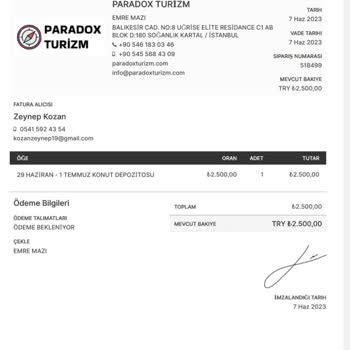 Paradox Turizm'den Tatil Bungalovu Kiralamak İstemiştim Ve Paramı Kaptırdım