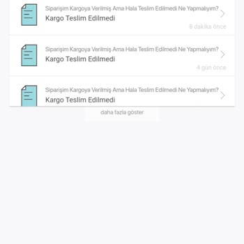 Gardrops Teslim Edilmeyen Kargo