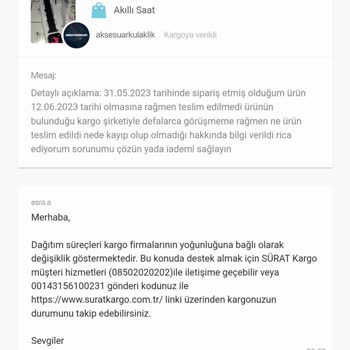 Gardrops Teslim Edilmeyen Kargo