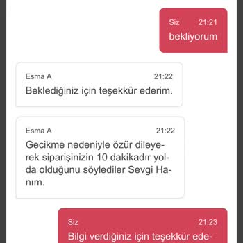 Saraylı Restoran Sipariş Gönderilmedi Ve Bilgi Verilmedi