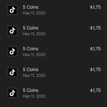 TikTok'tan Bilgim Dışında Coins Alınmış
