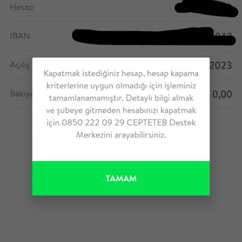 TEB Bankasının Hesap Açtırması Ama Kapatmaması