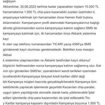 Akbank Verilen Sözün Yerine Getirilmemesi